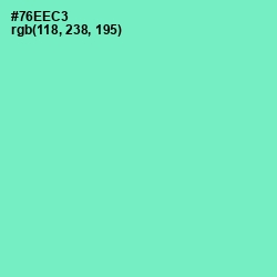 #76EEC3 - Aquamarine Color Image