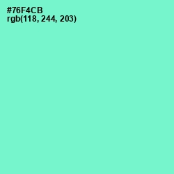 #76F4CB - Aquamarine Color Image