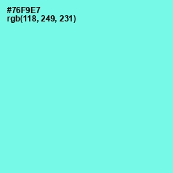#76F9E7 - Aquamarine Color Image
