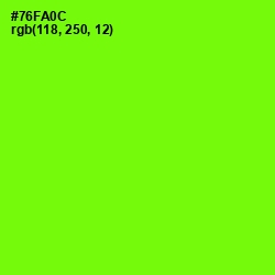 #76FA0C - Chartreuse Color Image