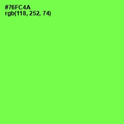 #76FC4A - Screamin' Green Color Image