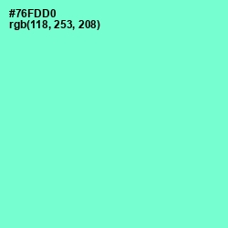 #76FDD0 - Aquamarine Color Image