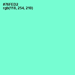 #76FED2 - Aquamarine Color Image