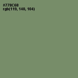 #778C68 - Camouflage Green Color Image