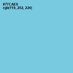 #77CAE0 - Aquamarine Blue Color Image
