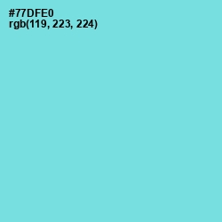 #77DFE0 - Aquamarine Blue Color Image