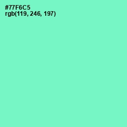 #77F6C5 - Aquamarine Color Image