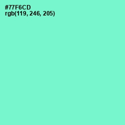 #77F6CD - Aquamarine Color Image