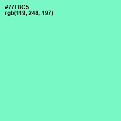 #77F8C5 - Aquamarine Color Image