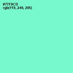 #77F9CD - Aquamarine Color Image