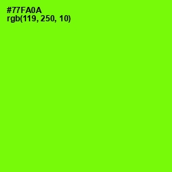 #77FA0A - Chartreuse Color Image