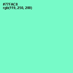 #77FAC8 - Aquamarine Color Image