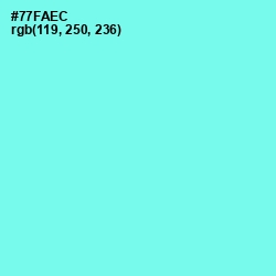 #77FAEC - Aquamarine Color Image