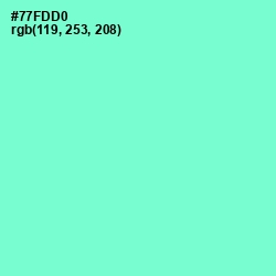 #77FDD0 - Aquamarine Color Image