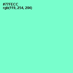 #77FECC - Aquamarine Color Image