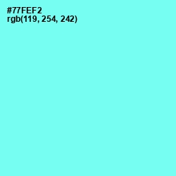 #77FEF2 - Aquamarine Color Image