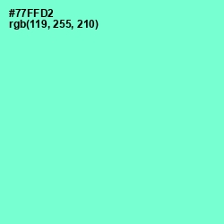 #77FFD2 - Aquamarine Color Image