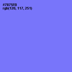 #7875FB - Moody Blue Color Image