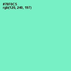 #78F0C5 - Aquamarine Color Image