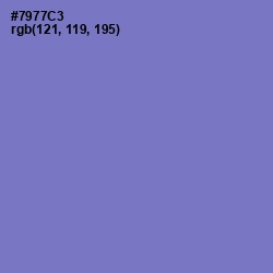 #7977C3 - Moody Blue Color Image