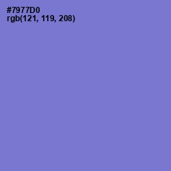 #7977D0 - Moody Blue Color Image