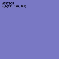 #7978C5 - Moody Blue Color Image