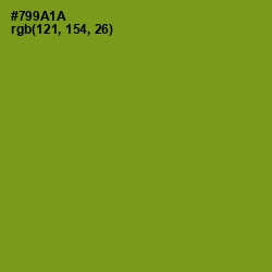 #799A1A - Trendy Green Color Image