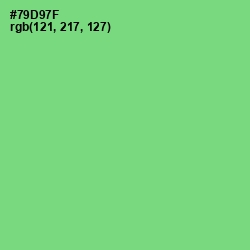 #79D97F - Pastel Green Color Image