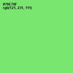 #79E76F - Screamin' Green Color Image