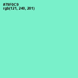 #79F0C9 - Aquamarine Color Image