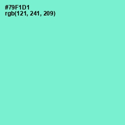 #79F1D1 - Aquamarine Color Image