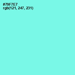 #79F7E7 - Aquamarine Color Image