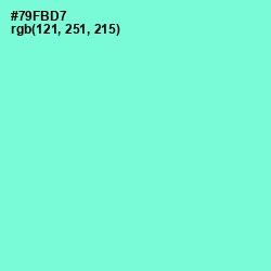 #79FBD7 - Aquamarine Color Image