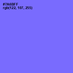 #7A6BFF - Moody Blue Color Image