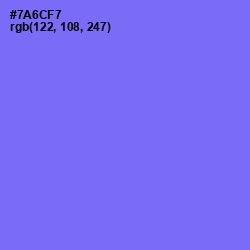#7A6CF7 - Moody Blue Color Image