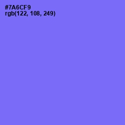 #7A6CF9 - Moody Blue Color Image