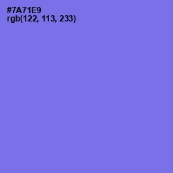 #7A71E9 - Moody Blue Color Image