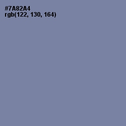 #7A82A4 - Bermuda Gray Color Image