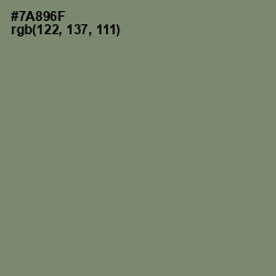 #7A896F - Camouflage Green Color Image