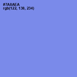 #7A8AEA - Cornflower Blue Color Image