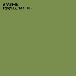 #7A8F4E - Glade Green Color Image