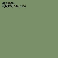 #7A9069 - Camouflage Green Color Image