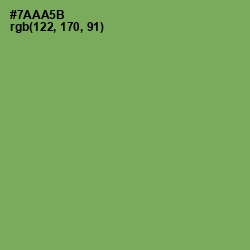 #7AAA5B - Asparagus Color Image