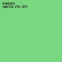 #7AD67F - Pastel Green Color Image