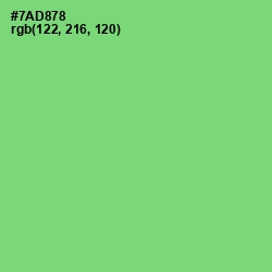 #7AD878 - Pastel Green Color Image