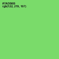 #7ADB6B - Pastel Green Color Image
