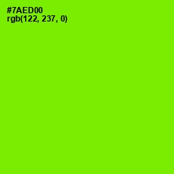 #7AED00 - Chartreuse Color Image