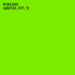 #7AED01 - Chartreuse Color Image