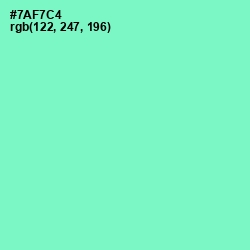 #7AF7C4 - Aquamarine Color Image