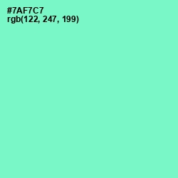 #7AF7C7 - Aquamarine Color Image